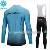 Conjunto Maillot + Culotte largo con tirantes Invierno Termico 2018 Astana Pro Team N001